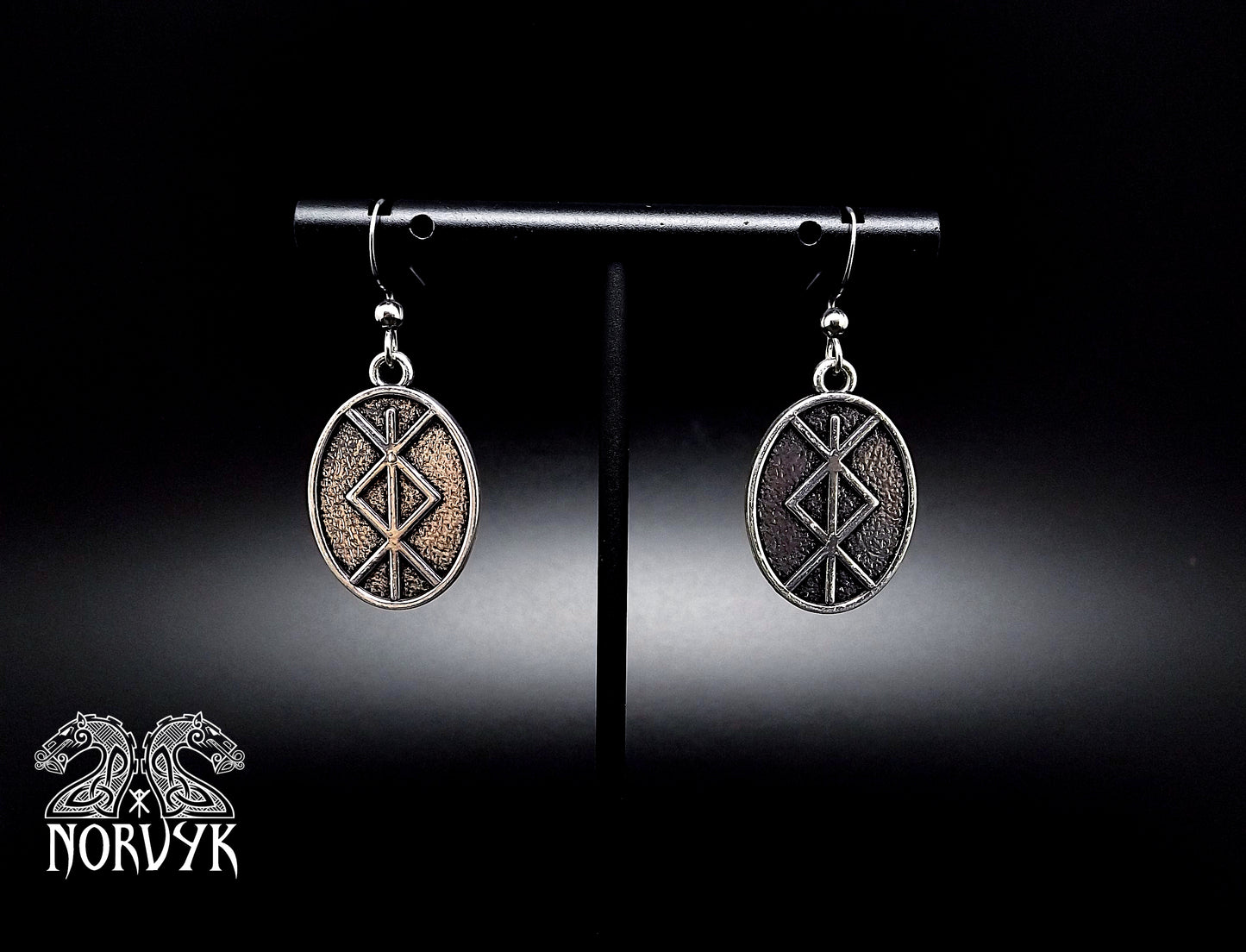 Boucles d'oreilles viking rune de la protection.