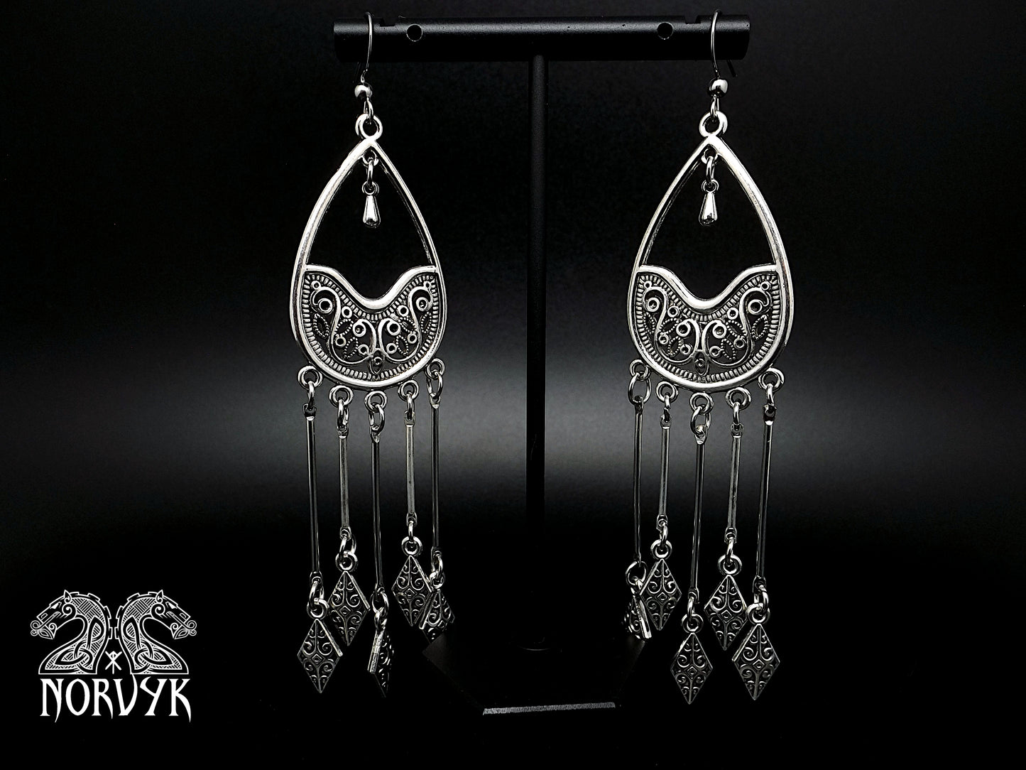 Boucles d'oreilles viking pour quotidien ou pour mariage.