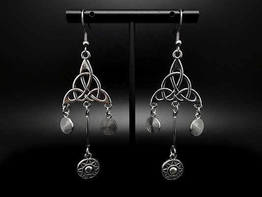 Boucles d'oreille viking celtique Triquetra.